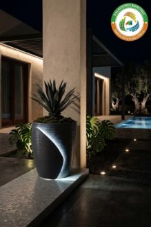 macetero decorativo flashy melva con luces