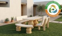 mesa de jardin rectaungular pulido hovista