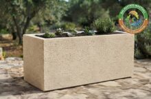 Jardinera Rectangular Rugosa de Granito Exterior